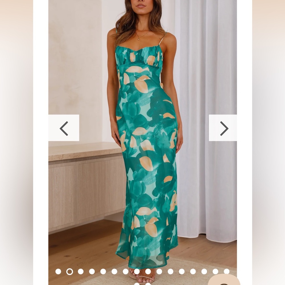 NWT Billy J Boutique Margie Midi Dress Size 8 Green